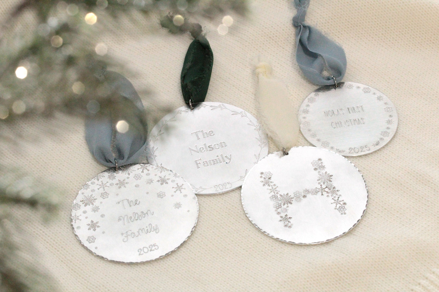 Snowflake Monogram Ornament