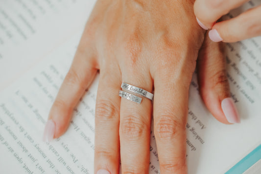 Just Breathe Lavender Wrap Ring