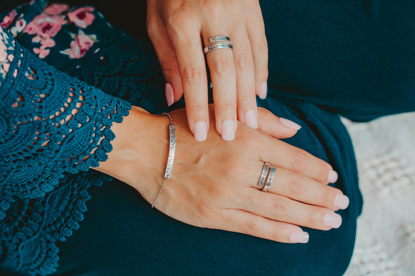 Just Breathe Lavender Wrap Ring