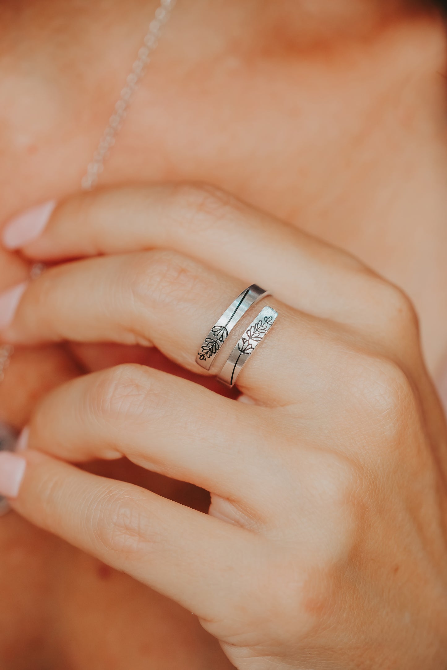 Just Breathe Lavender Wrap Ring