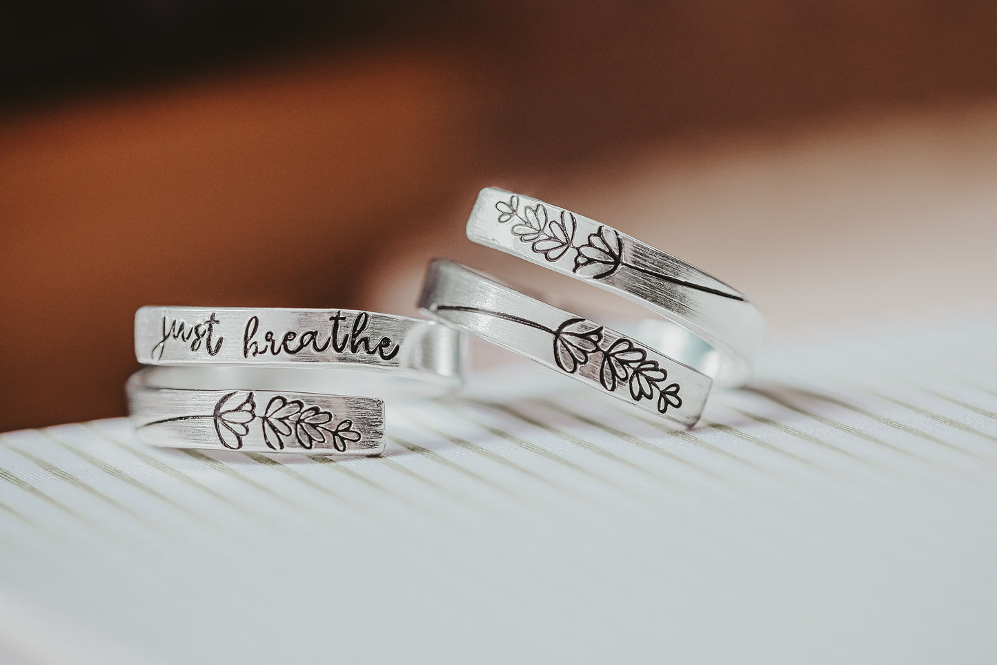 Just Breathe Lavender Wrap Ring