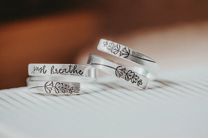 Just Breathe Lavender Wrap Ring
