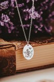 Floral Book Lover Necklace