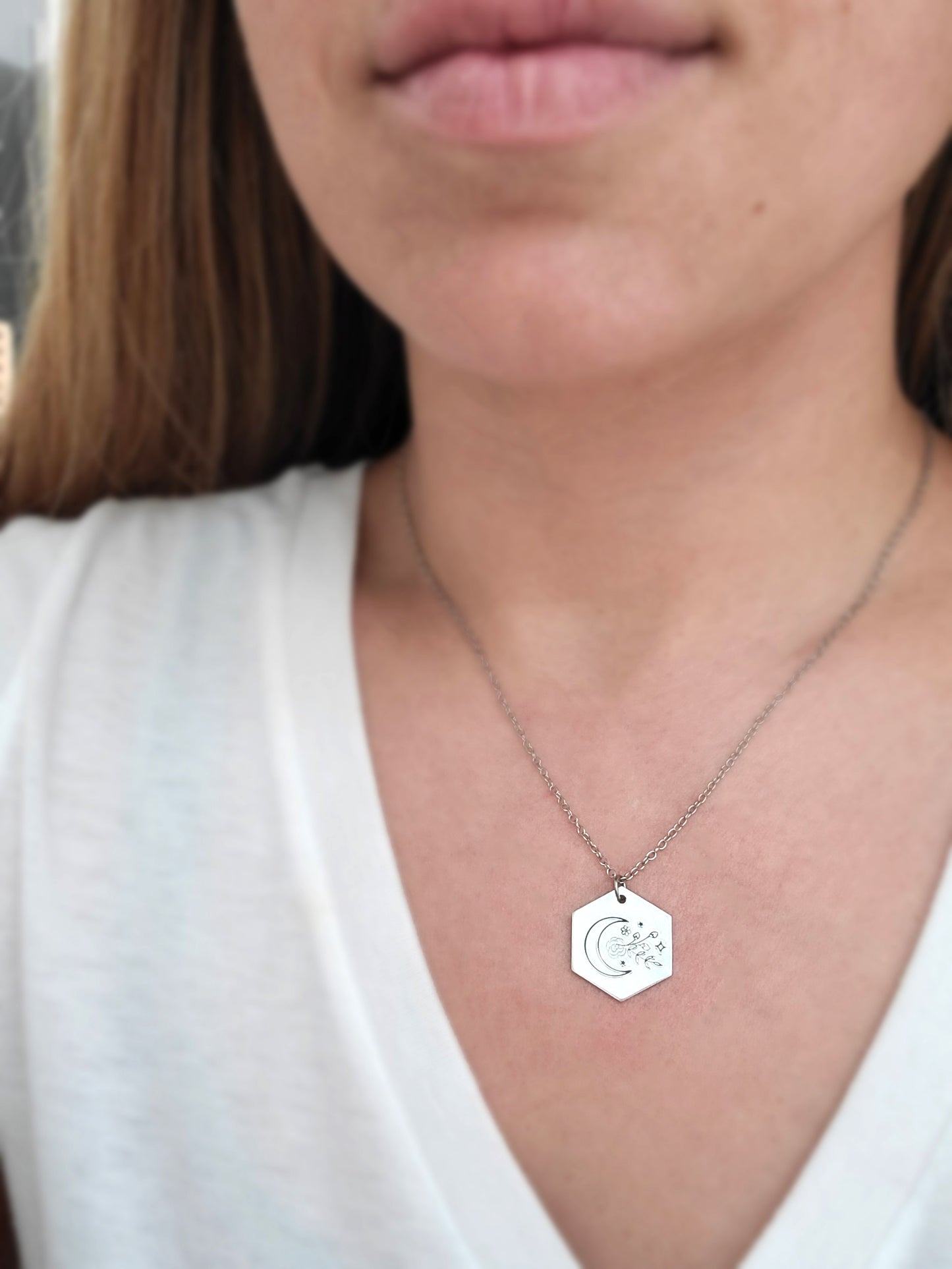 Floral Moon Necklace