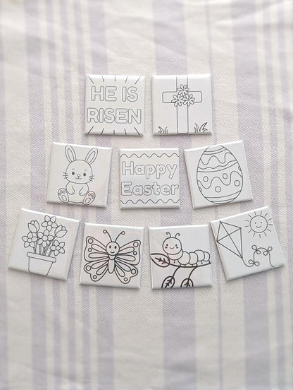 Dry Erase Coloring Magnets - Easter Basket and Spring Mix & Match