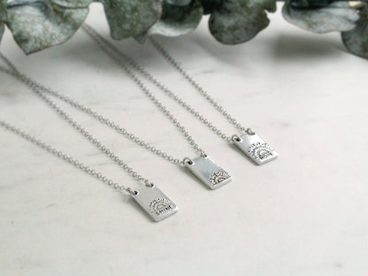 Solstice Sun Tag Necklace