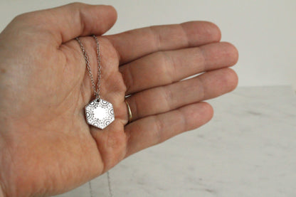 Solstice Sun Hexagon Necklace