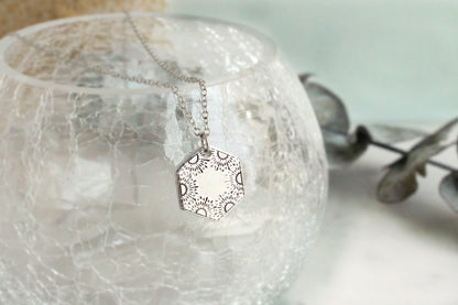 Solstice Sun Hexagon Necklace