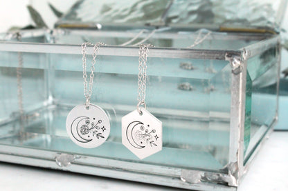 Floral Moon Necklace