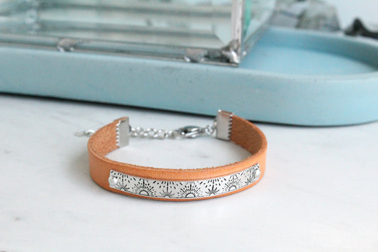 Solstice Sun Leather Bracelet
