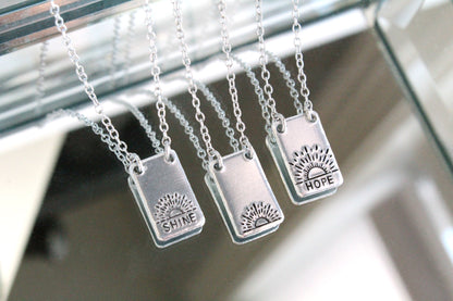 Solstice Sun Tag Necklace