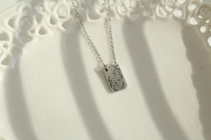 Butterfly Tag Necklace