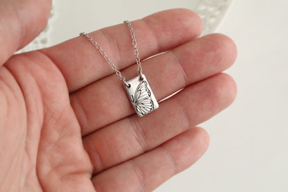 Butterfly Tag Necklace