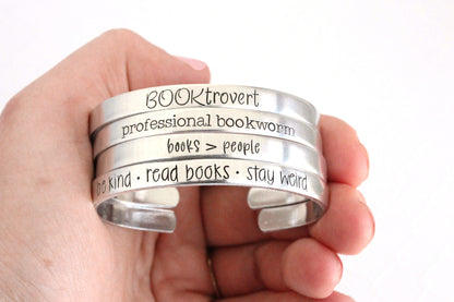 Book Lover Cuff Bracelets
