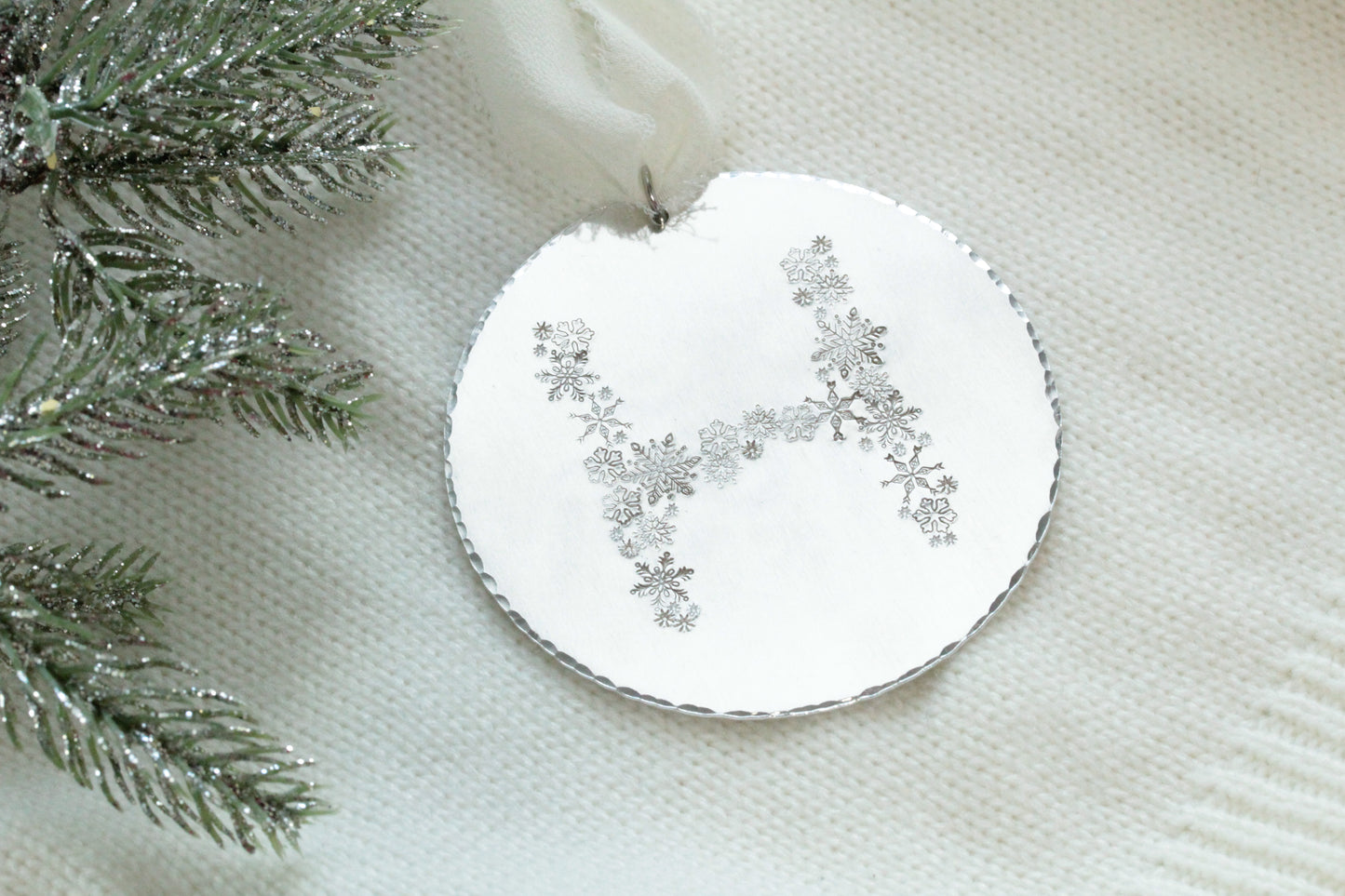 Snowflake Monogram Ornament