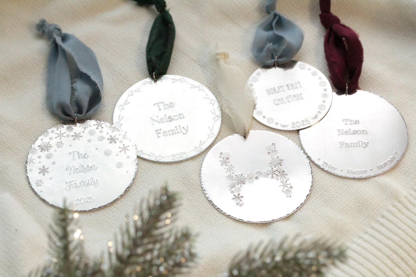 Snowflake Monogram Ornament