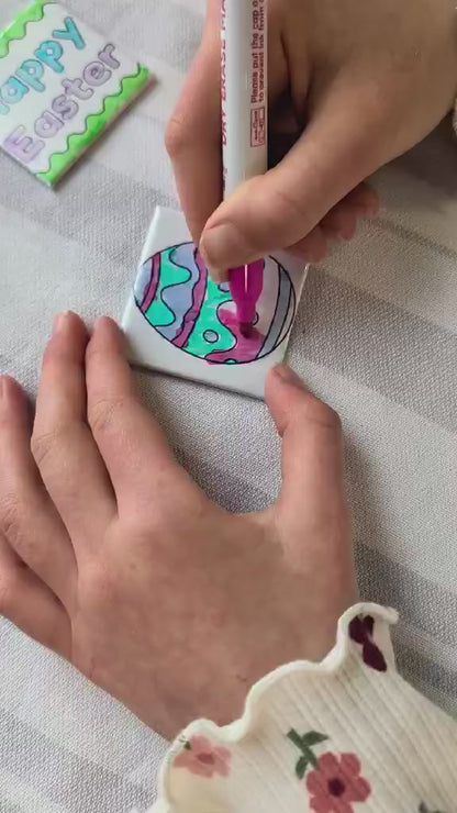 Dry Erase Coloring Magnets - Easter Basket and Spring Mix & Match
