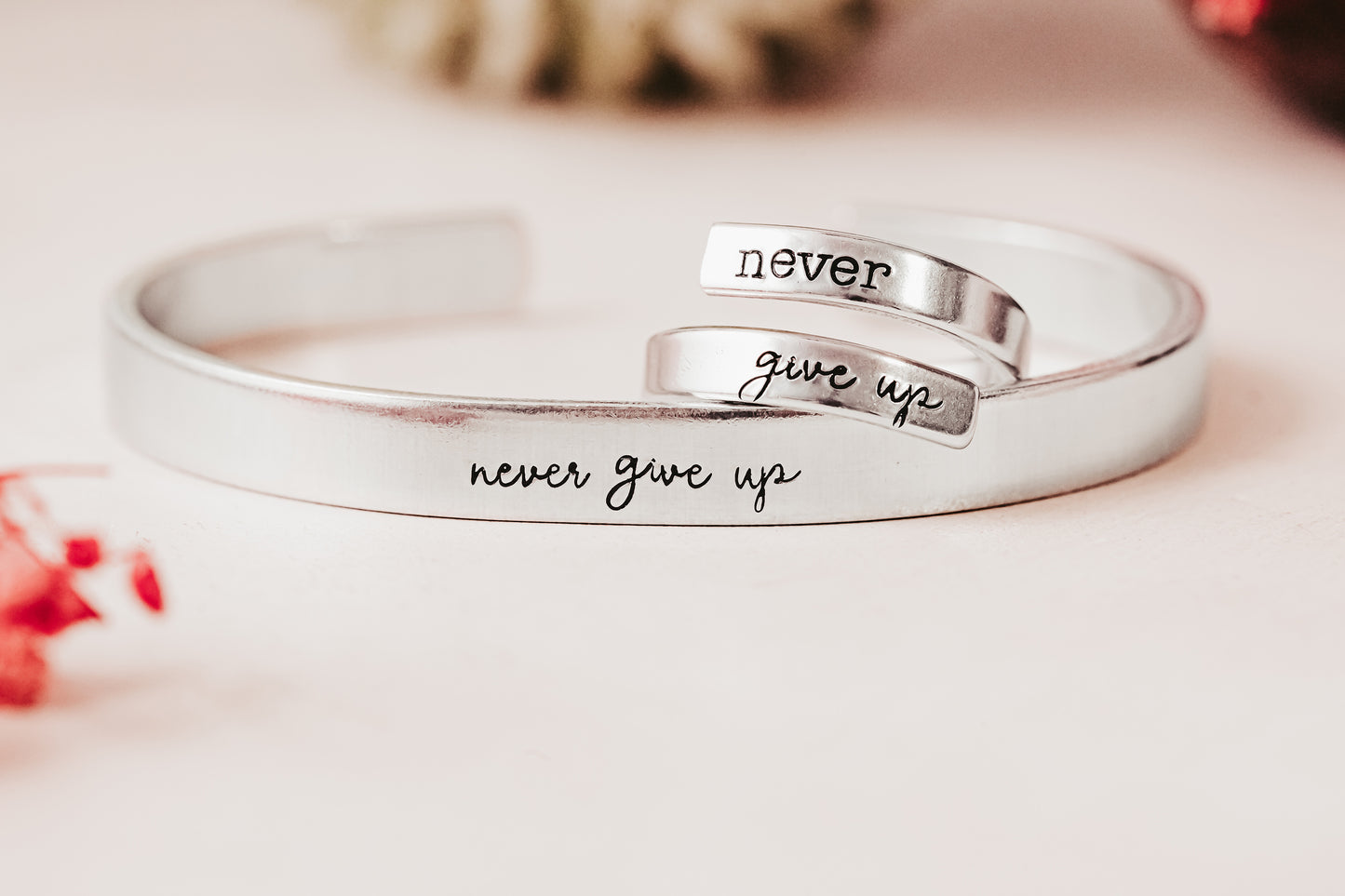 Never Give Up Wrap Ring