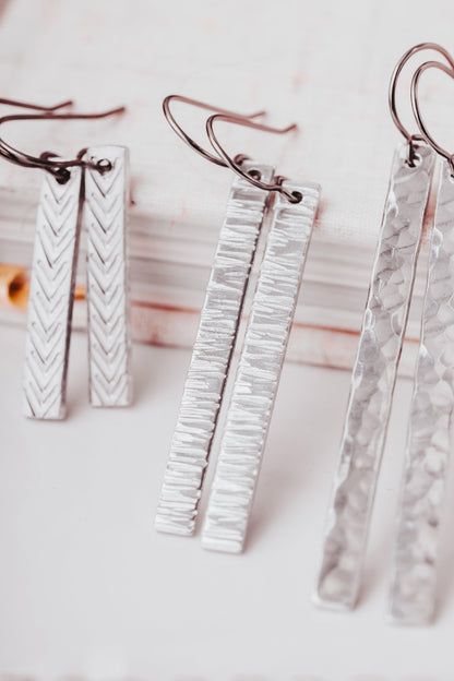 Textured Line Earrings