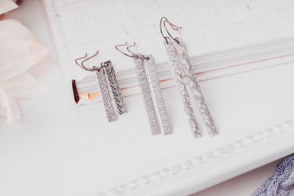 Textured Line Earrings