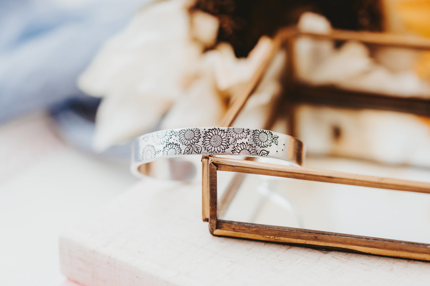 Sunflower Cuff Bracelet