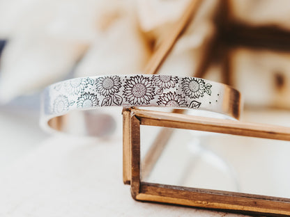 Sunflower Cuff Bracelet