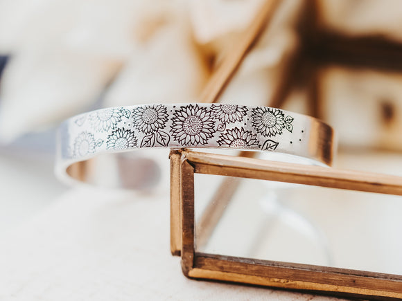 Sunflower Cuff Bracelet