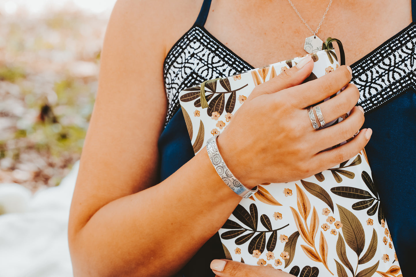 Sunflower Cuff Bracelet