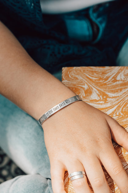 Don't Let The Hard Days Win Cuff Bracelet