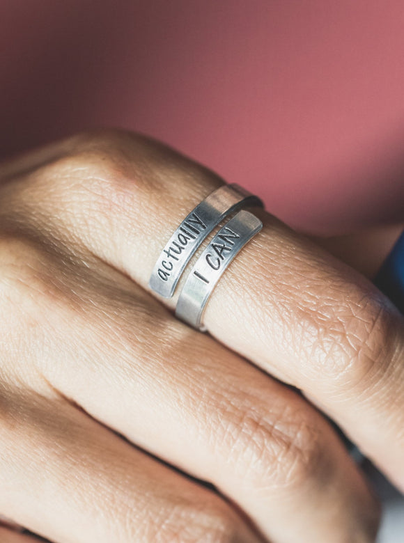 Actually I Can Wrap Ring, Nickel-Free and Adjustable