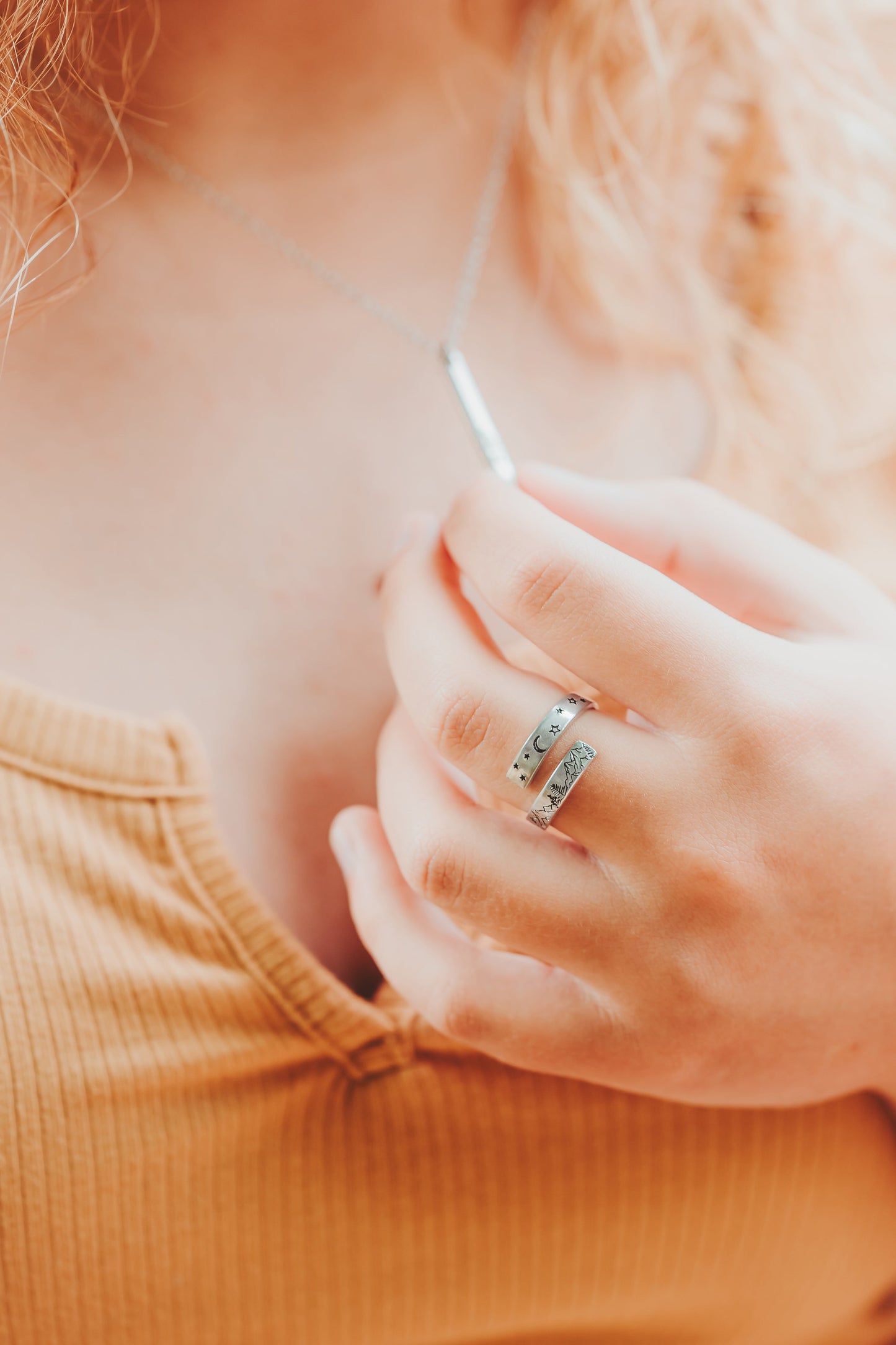 Moon and Stars Wrap Ring