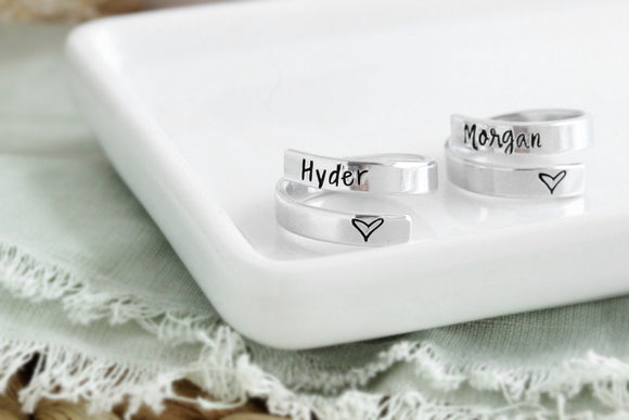 Personalized Name Wrap Ring