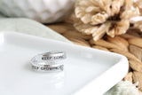 Keep Going Keep Growing Wrap Ring