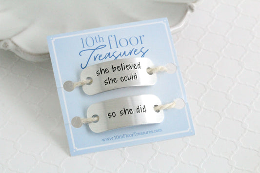 She Believed She Could So She Did Shoe Tags