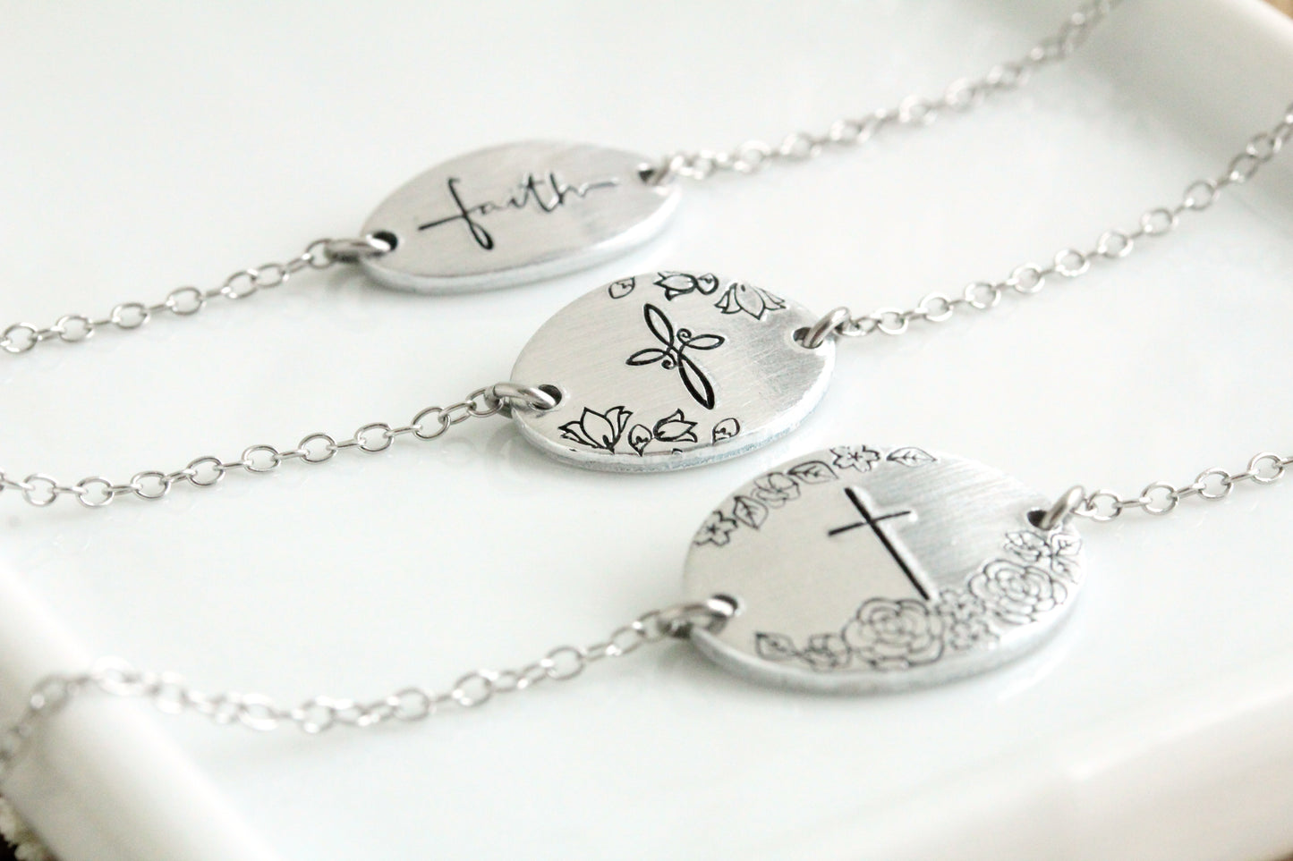 Swirl Cross Bracelet