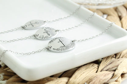 Floral Cross Bracelet
