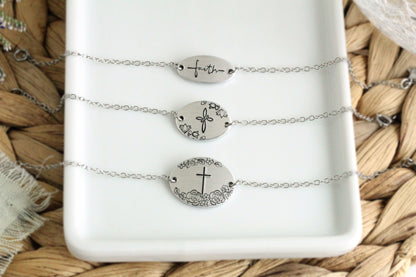 Swirl Cross Bracelet