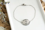 Floral Cross Bracelet