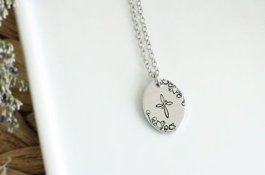 Swirl Cross Necklace