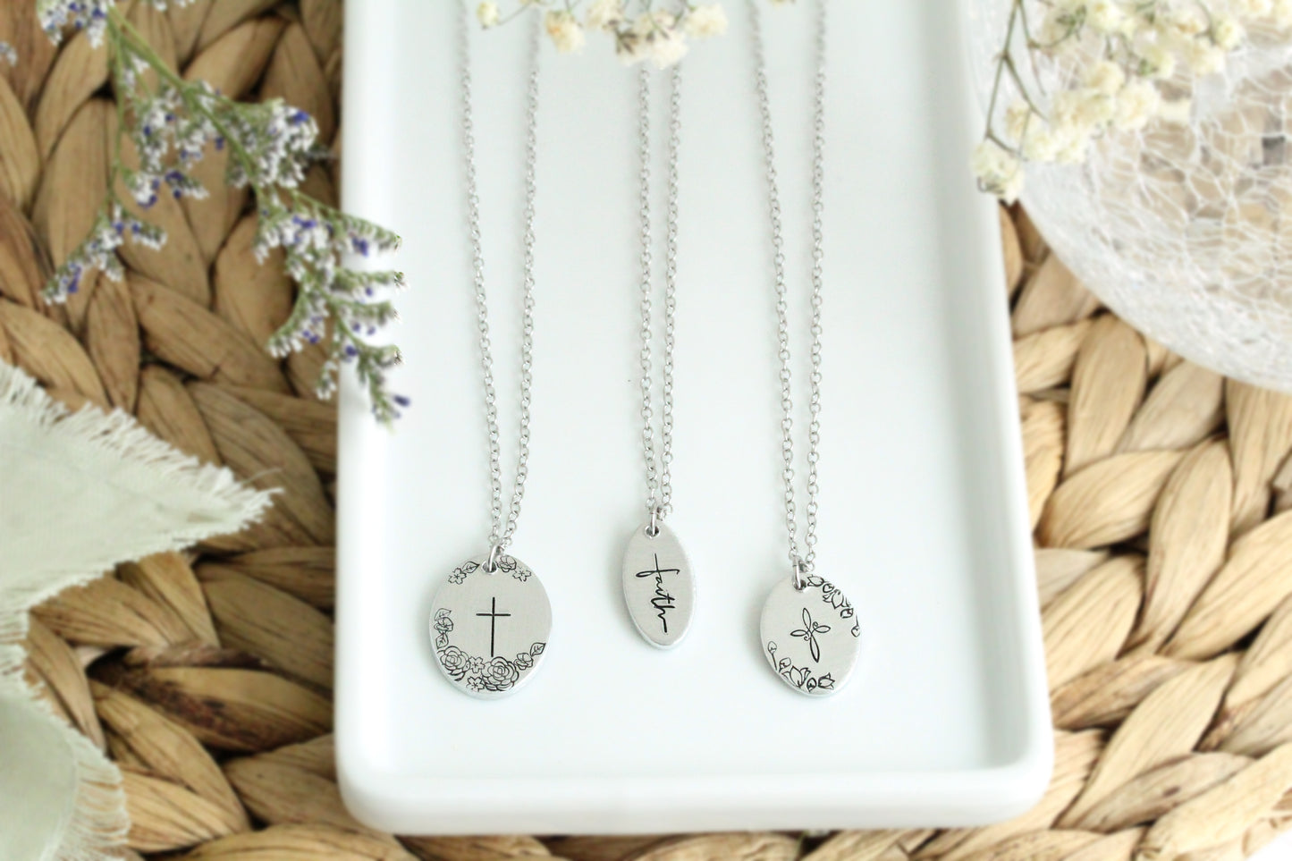 Swirl Cross Necklace
