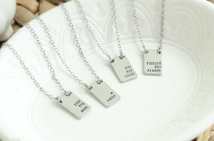 Rectangle Pendant Necklace