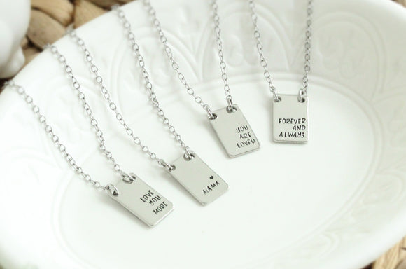 Rectangle Pendant Necklace