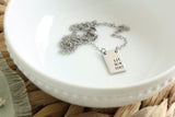 Let Him Lead Rectangle Pendant Necklace