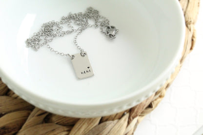 Rectangle Pendant Necklace