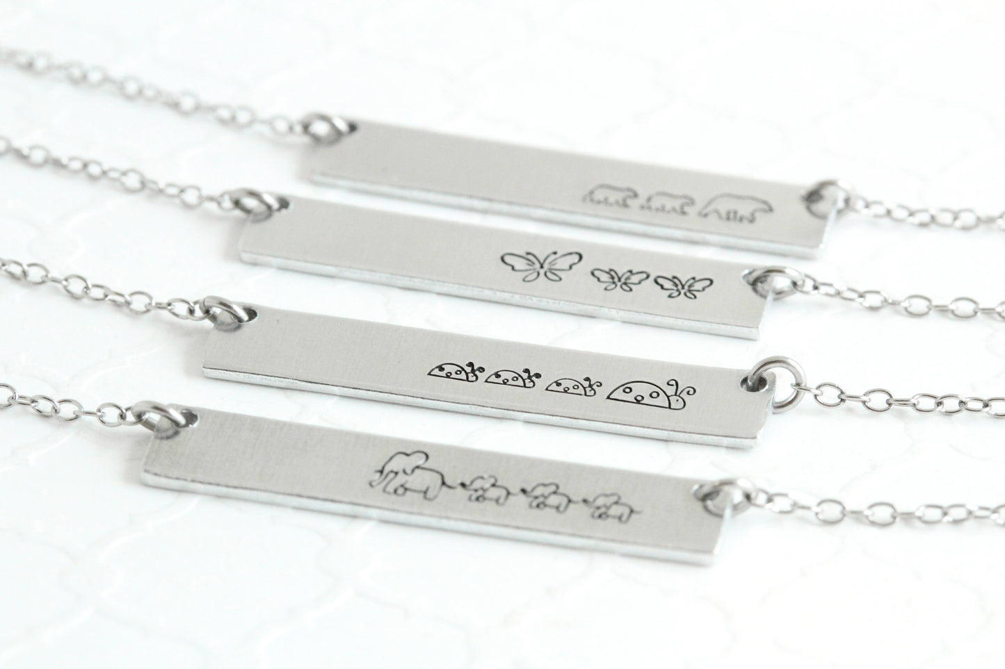 Mama And Baby Bar Necklace