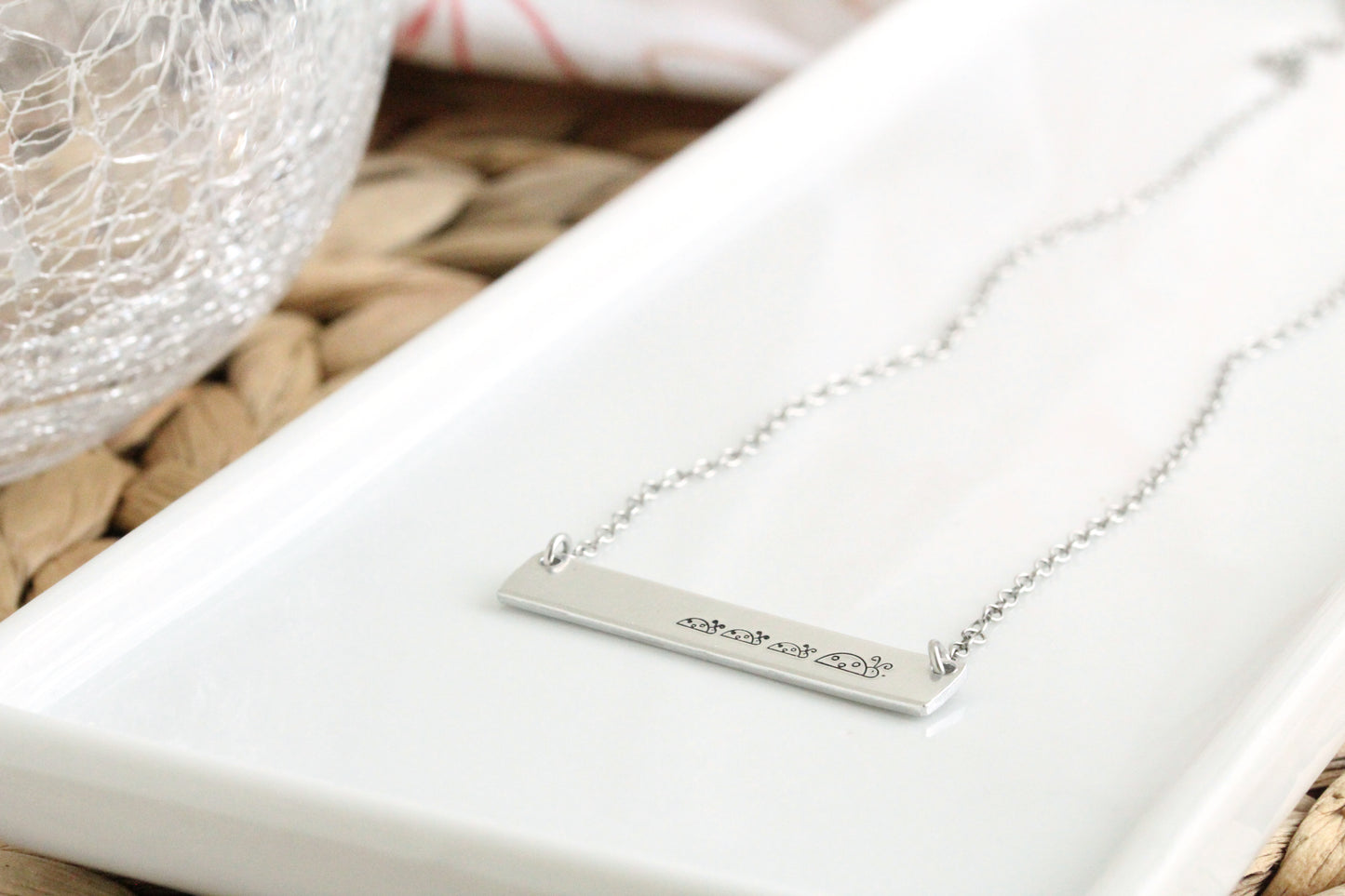 Mama And Baby Bar Necklace