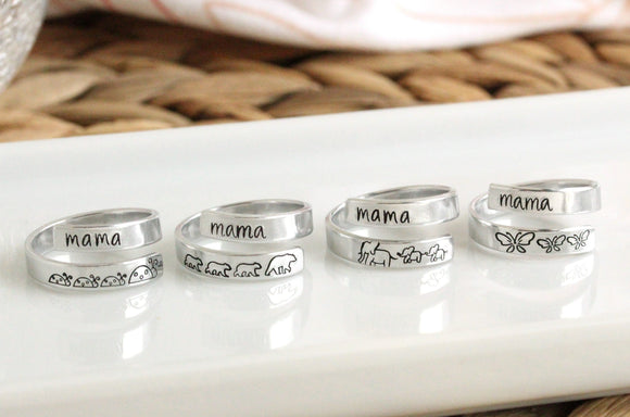 Mama and Baby Wrap Ring