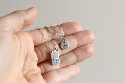 Celestial Night Sky Rectangle Pendant Necklace