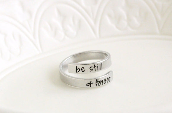 Be Still And Know Wrap Ring