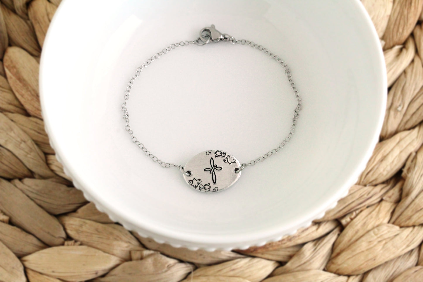 Swirl Cross Bracelet